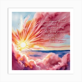 Sun Rises Over The Ocean Art Print