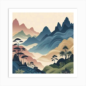 Asian Landscape 36 Art Print