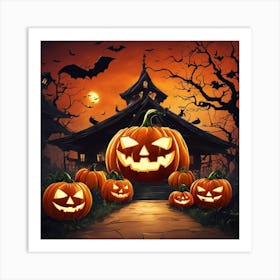 Halloween Pumpkins 8 Art Print