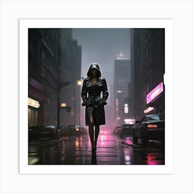 Rainy Night Art print Art Print