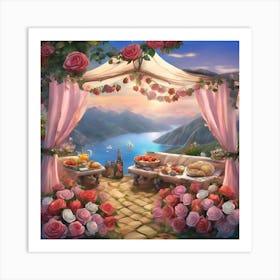 Roses In The Garden Art Print