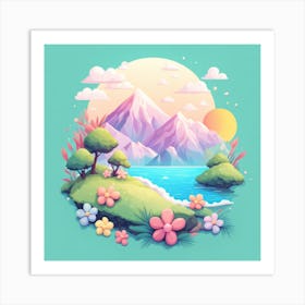 Landscape Illustration Art Print