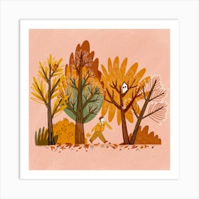 Autumn Walk 1 Art Print