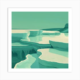 A Pamukkale In Turkey Minimal Illustration 1720349382 2 Art Print