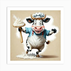 Chef Cow 21 Art Print