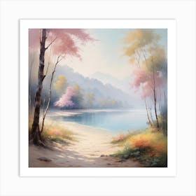 'Sunset On The Lake' Art Print