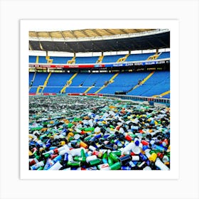 Stadium Full Of Plastic Bottles 2 Art Print
