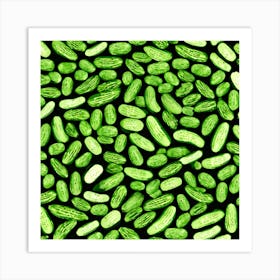 Green Cucumbers Art Print