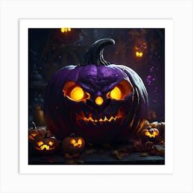 Halloween Pumpkins Art Print