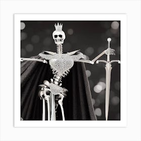 Skeleton With Sword 5 Art Print