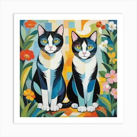 Two Cats 6 Art Print