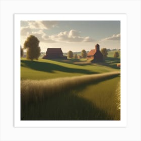 Farm In The Countryside 35 Art Print