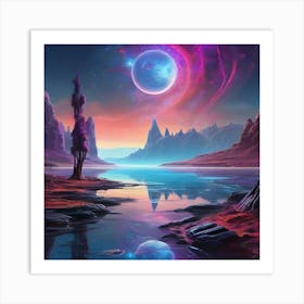 Space Landscape 4 Art Print