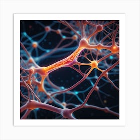 3d Illustration Of Neurons Art Print