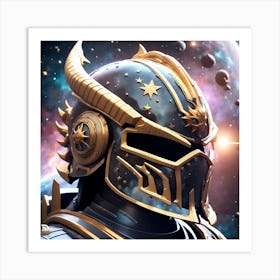 Space Warrior Helmet Art Print