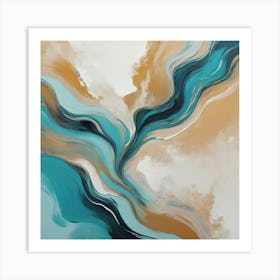 Abstract Painting River Art Print 3 Art Print