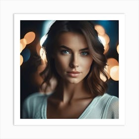 Portrait Of A Beautiful Woman 4 Art Print