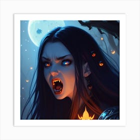 Vampire Girl 2 Art Print