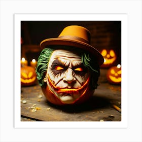 Joker Pumpkin 1 Art Print