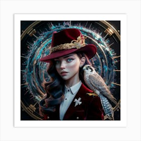 Girl In A Hat 2 Art Print