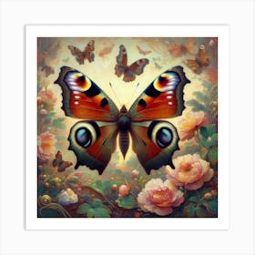 Peacock Butterfly 1 Art Print