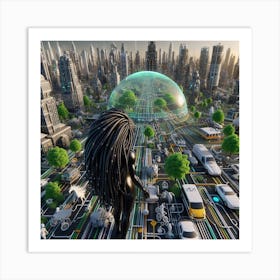 Futuristic City 1 Art Print