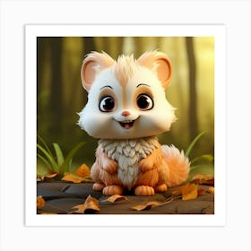 Squirrel In The Forest Art Print