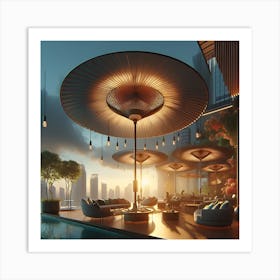 Poolside Lounge Art Print