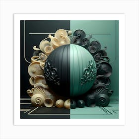 3d Sphere Art Print