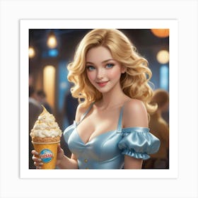 Ice Cream Girl 2 Art Print