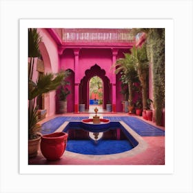 Courtyard In Morocco Art Print