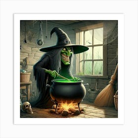 Green Witch 3 Art Print