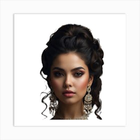 Portrait Of An Indian Woman Art Print