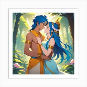 Aphrodite And Adonis Poster