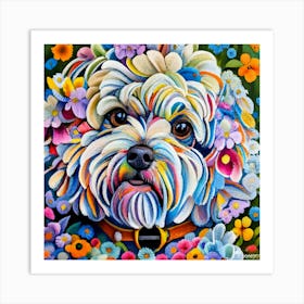 Flower Dog 1 Art Print