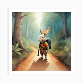 Rabbit In The Woods 13 Art Print