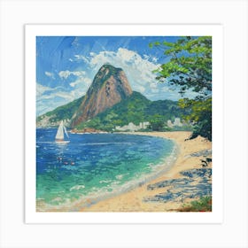 A Sugarloaf Mountain In Rio De Janeiro Oil Paint 1719996612 4 Art Print