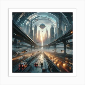 Futuristic City 1 Art Print