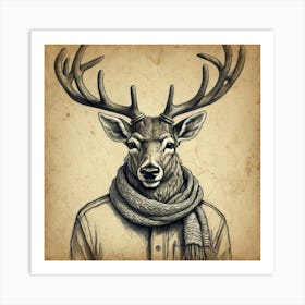 Deer Portrait 9 Art Print