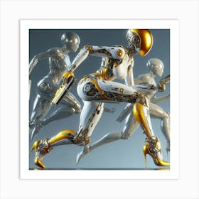 Futuristic Robots 1 Art Print