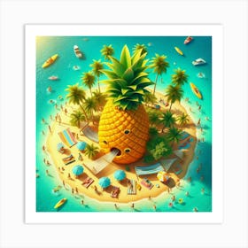 Pineapple Island Art Print