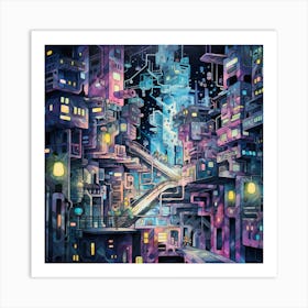 Futuristic City 26 Art Print