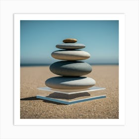 Zen balancing stones 1 Art Print