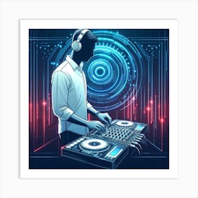 Dj 2D Art Print