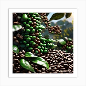 Coffee Beans On A Tree 12 Art Print