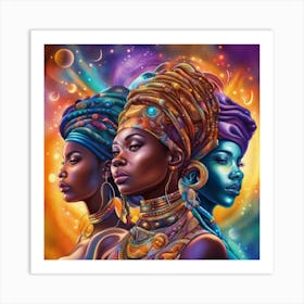 Three African Women Art Print