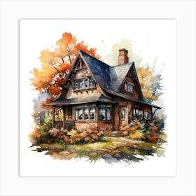 Watercolor House Art Print