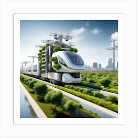 Futuristic Train 10 Art Print