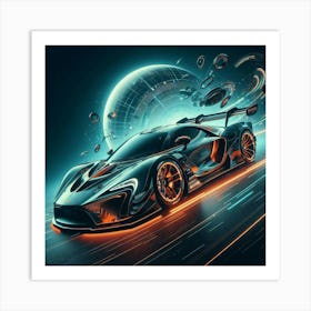 Futuristic Racing Car 49 Affiche