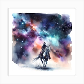 Cowboy In Space Art Print